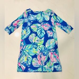 Lilly Pulitzer Girls Dress Blue Summer Floral